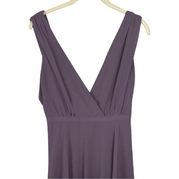 Lulu’s Dusty Purple Chiffon Wide Strap Maxi Dress Size S - Picture 3 of 8